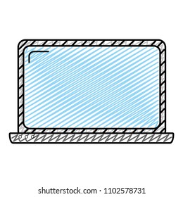 doodle electronic screen laptop technology icon