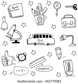 Doodle of element education vector art illustration