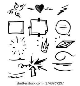 doodle element illustration for your design or text vector