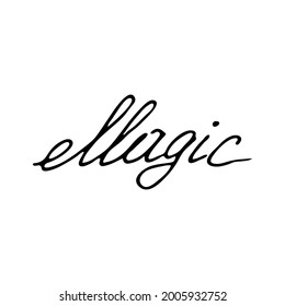 Doodle element for magic, Halloween. Hand-drawn image for various designs. magic text