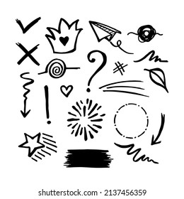 Doodle element vector set, for concept design.