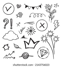 Doodle Vector Set Illustration Hand Draw Stock Vector (royalty Free 