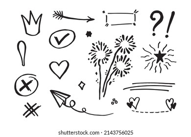 Doodle Vector Set Illustration Hand Draw Stock Vector (Royalty Free ...