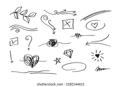 Doodle element vector set, for concept design.