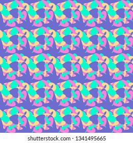 Doodle elements hand drawn vector seamless pattern. Boho motif. 
