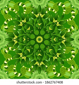 Of doodle elements. Hand drawn Vector illustration. Seamless flower pattern can be used for wallpaper, website background, wrapping paper, invitation, flyer, banner or website.