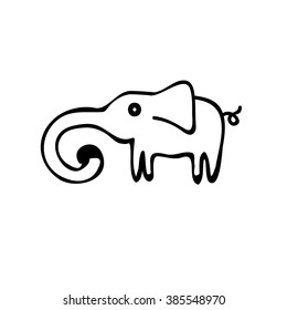 doodle elephant 