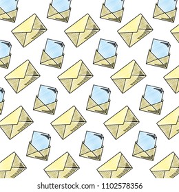 doodle e-mail text message style background