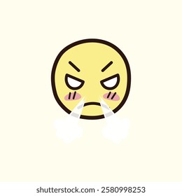 Doodle Emoji Face Angry for design needs, Landing Pages, Animation, Apps, Presentations, Content Creator and other Promotions