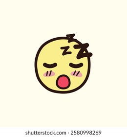 Doodle Emoji Face Sleepy for design needs, Landing Pages, Animation, Apps, Presentations, Content Creator and other Promotions