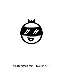 doodle emoticon mascot innocent expression. vector can be edited.