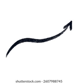 Doodle emphasis arrow icon. Design quirky twist zigzag line, spring coil, curve wave. Vector