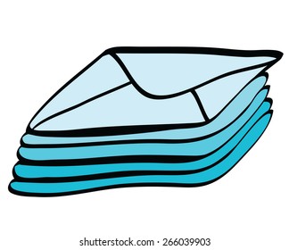 doodle envelope icon, vector illustration design element