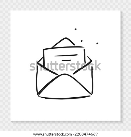 Image, Stock Photo Envelope with hand drawn paper flowers deco arrangement on yellow background. Greetings concept, invitation, wedding birthday card.