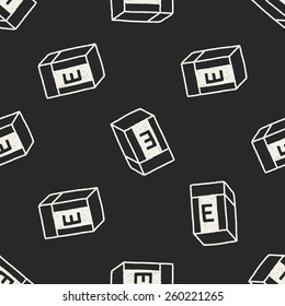 doodle eraser seamless pattern background