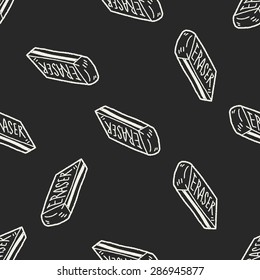 doodle eraser seamless pattern background