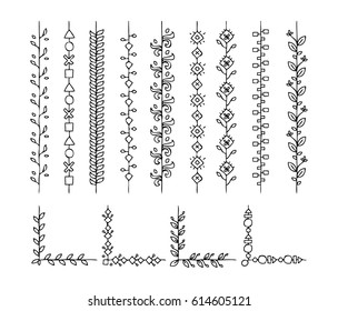 doodle ethnic floral ornament