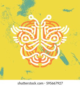 Doodle ethnic patterned silhouette