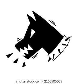 Doodle Evil Dog Aggressive Angry Emoji Stock Vector (Royalty Free