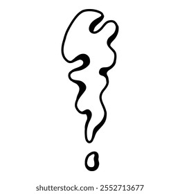 Doodle exclamation mark. Hand drawn punctuation marks and exclamatory symbols, sketch pencil ink scribble notes exclamation icon. Vector isolated icon on white background