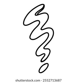 Doodle exclamation mark. Hand drawn punctuation marks and exclamatory symbols, sketch pencil ink scribble notes exclamation icon. Vector isolated icon on white background