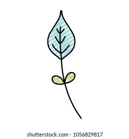 doodle exotic leaf tropical and natural plant