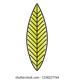 doodle exotic nice leaf botany style