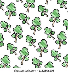 doodle exotic tree branches leaves background