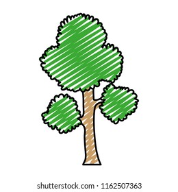 doodle exotic tree branches leaves stalk