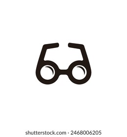 doodle gafas lente simple symbol icon Vector 