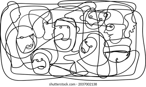 doodle cara dibujado a mano diseño de fondo abstracto eps.10