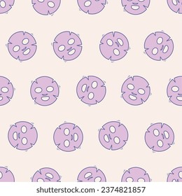 Doodle face mask seamless pattern. Suitable for backgrounds, wallpapers, fabrics, textiles, wrapping papers, printed materials, and many more.