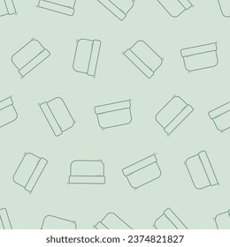 Doodle face scrub line art seamless pattern. Suitable for backgrounds, wallpapers, fabrics, textiles, wrapping papers, printed materials, and many more.