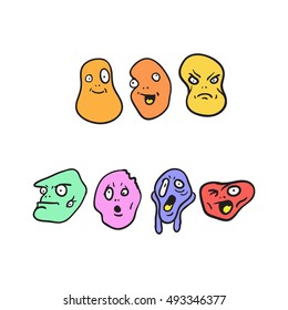 doodle faces color