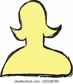 doodle female profile