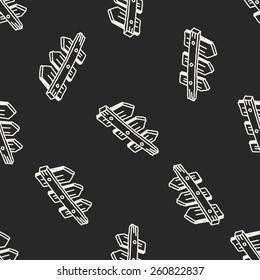 Doodle Fences seamless pattern background