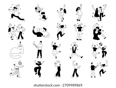 Doodle Festive Party Illustration Element