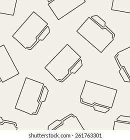 Doodle File seamless pattern background