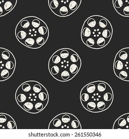 Doodle Film seamless pattern background