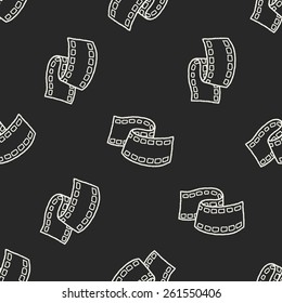 Doodle Film seamless pattern background