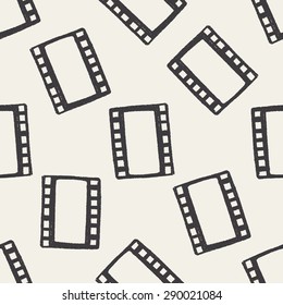 Doodle Film seamless pattern background