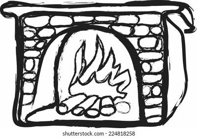 Fireplace Line Drawing Images Stock Photos Vectors Shutterstock