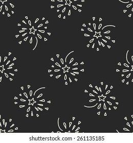 doodle doodle firework seamless pattern background