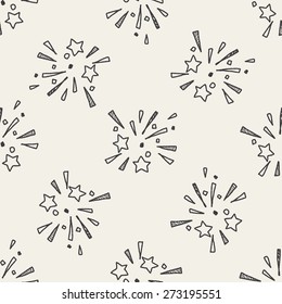 doodle firework seamless pattern background