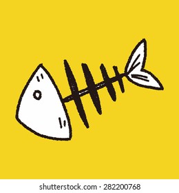 doodle fish bone