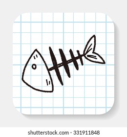 doodle fish bone