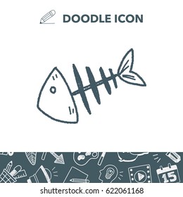 doodle fish bone