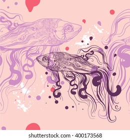 Doodle Fish, Pattern Design