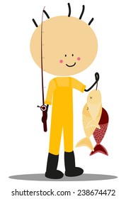 Doodle fisherman - Full Color