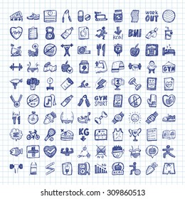 doodle fitness icons